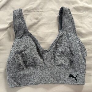 Puma Gray Heather Seamless Sports Bra
